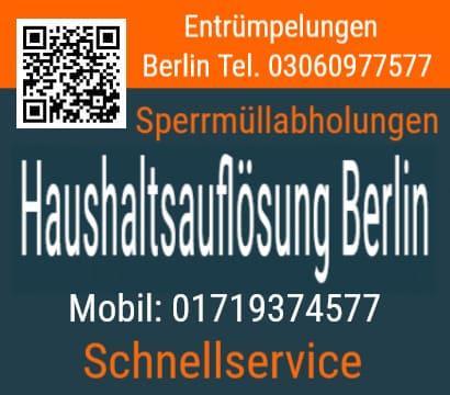 Sperrmülltaxi Berlin 3, 5t. 14cbm pauschal 300 Euro oder 3cbm 80 Euro