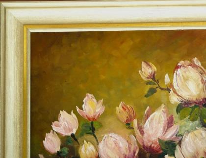 Gemälde Rudolf Winter Magnolien alt (B062)