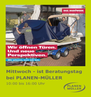 Jeden Mittwoch - Beratungstag bei PLANEN-MÜLLER GmbH!