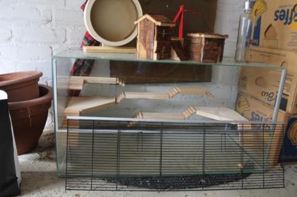 Hamsterkäfig glas gebraucht, 80cm x 40cm x 40cm, sehr guter Zustand