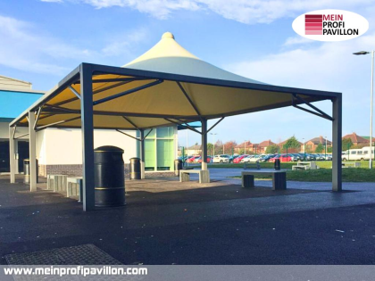 Pavillon 5x6 Überdachung Pagodenzelt Festzelt Pvc Terrassendach Pergola Terrasse