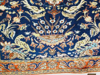 Orientteppich Teheran mit Seide antik (T085)