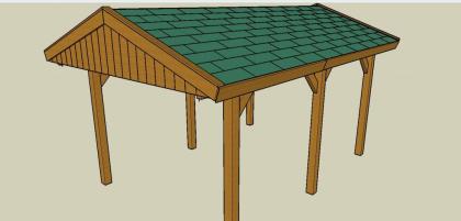 **Carport selber bauen** Holz* 3x5 Meter**Satteldach 20°**