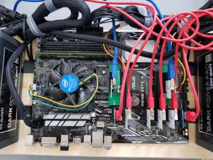 Mining Rig 3 x GTX 1080ti MSI Armor 2400H/ s bis 8 GPU