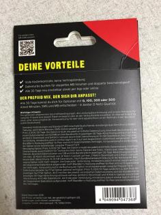 Congstar Prepaid Sim Karte DE Nummer mit ca.9, 96 EUR Restguthaben