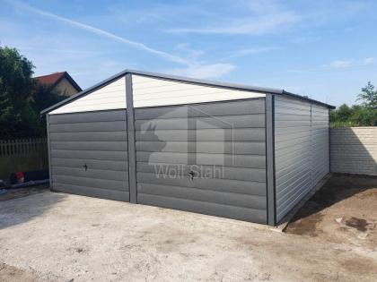 Blechgarage 6x6m Anthrazit Doppelgarage Metallgarage Fertiggarage Schnelle Liefe