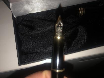 Mont Blanc Meisterstück Füllfederhalter mit 18 Karat gold