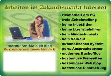 Neue Existenz Heimarbeit oder Nebenjob ohne Startkapital