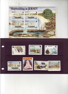 Jersey 1 Block und Briefmarken gemäss Foto
