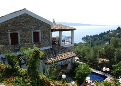 Beautiful renovated stone house with veranda and pool/Greece