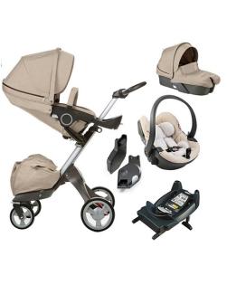 3 in 1 Stokke Xplory V4 Neugeborenen Kinderwagen mit Tragetasche und Autositz