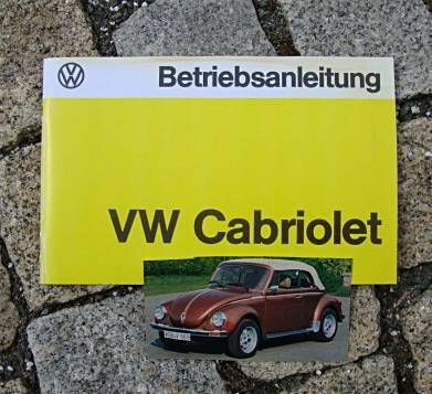 Betriebsanleitung VW 1303 Käfer Cabriolet / 1978