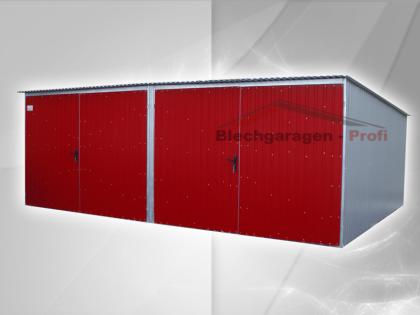 Doppel-Metallgarage Doppelgarage Metallgaragen Lager 6 x 5 Halle