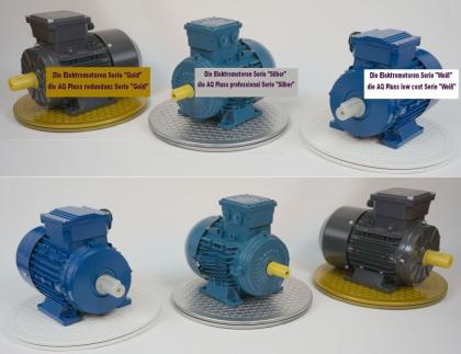 Elektromotor Weiß / Elektromotor Silber / Elektromotor Gold die 3 Serien von AQ 