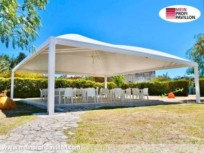 Pavillon 11x11 Überdachung Pagodenzelt Festzelt Pvc Terrassendach Pergola Terras