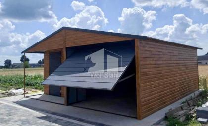 Blechgarage 6x6m Metallgarage Fertiggarage Stahlgarage Holzoptik ID274