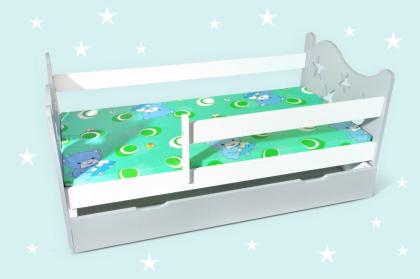 Kinderbett mit Sternen Babybett Jugendbett Matratze 80x160 Bettkasten Lattenrost