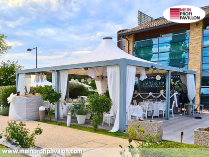 Pavillon 10x10 Überdachung Pagodenzelt Festzelt Pvc Terrassendach Pergola Terras