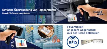 RFID-Etiketten mit Sensor für die Temperatur- und Feuchtigkeitserkennung