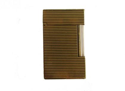 S.T. Dupont Feuerzeug, Linie 2, Gold, horizontal Lines, schlanke Ausführung