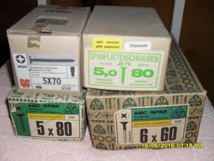 Für Schreiner, Bauern etc. - 120 Päckchen, Btl. Spax / Schrauben-Posten abzugebe