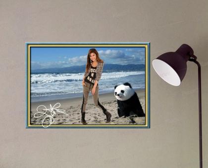 ZENDAYA mit Panda. Star Souvenir. Geschenkidee. Zimmerdeko. Blickfang. Unikat, W