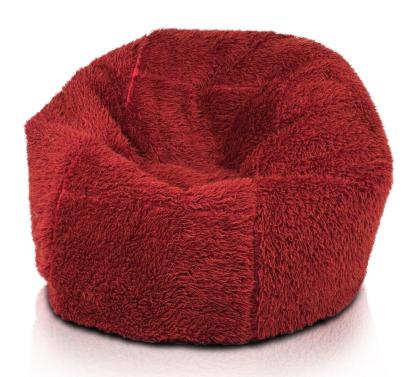 Hülle Bezug Sitzsack Island Mini Shaggy ohne Füllung weich Sitzkissen Hocker