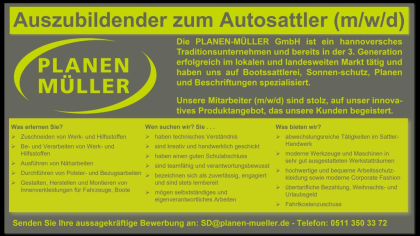 Berufsausbildung: Auszubildenden zum Autosattler (m/ w/ d) - sofort