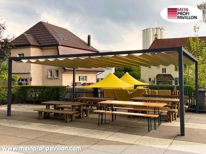 Pergola 7x3 Überdachung Pavillon Terrassenüberdachung Zelt Terrasse Sonnenschutz