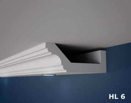 Lichtprofile HL Polystyrol Stuckleiste Beleuchtung Leisten Weiss Hartschaum Neu