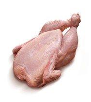 Hühner-Karkasse einzeln verpackt im Karton. FARRIA. Gewicht 0,7 - 2,5 kg.