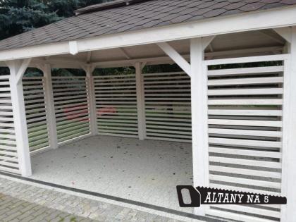 GARTENHAUS 3x4 GARTENLAUBE KLEBEDACH mit HOLZ PAVILLON GRILLPAVILLON KIEFERNHOLZ