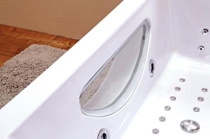 Badewanne Whirlpool Jacuzzi Düsen LED Rechteckig Ozonsystem 180x90x61cm Massage 