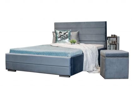 Bett Polsterbett mit Lattenrost Designbett Doppelbett 90x200