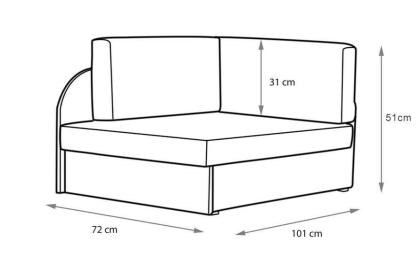 Ecksofa Kindersofa Schlaffunktion Kissen links/ rechts Klappsofa Blumen bis 163