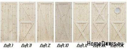 RADEX LOFT X 60 70 80 90 Holztüren Rohholzflügel mit Knoten Innen