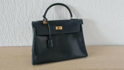 Hermes Tasche Kelly Bag Vintage Dunkel Blau