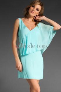 Mitte Rücken Chiffon modernes informelles sexy Cocktailkleid