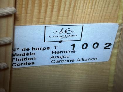 Camac Hermine Haken-Harfe (Mahagoni) 34 Saiten - mit Herstellergarantie bis 16.0