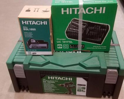 Hitachi 10DSDL Akku-Bohrschrauber 18v, 2 Akkus(5Ah) und Ladegerät
