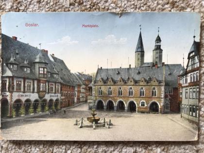 Ansichtskarte Goslar Marktplatz 1928