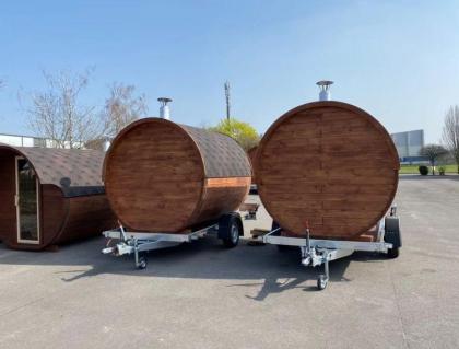 2 Meter Fasssauna aus Thermoholz