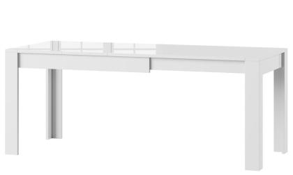 Tisch SYRIUS 120-190x80x76cm Weiß Hochglanz Esszimmer 4-8 Personen Tischplatte 1