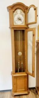 Wanduhr / Standuhr / Pendeluhr | und Dielenschrank | antik | Eiche Rustikal