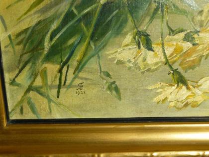 Gemälde Blumenstillleben von 1921 (B070)
