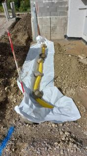 Minibagger-Arbeiten rund um Haus