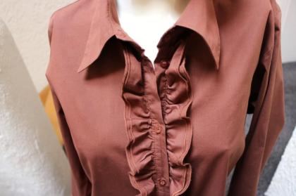#Bluse m. Rüschen, Gr. 40, #braun, #Kenny S. - wie neu