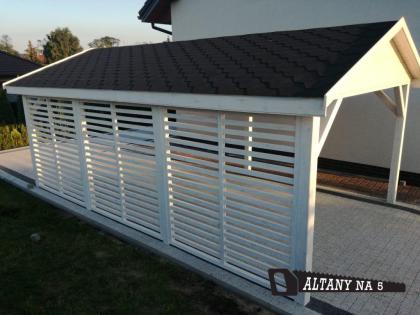 GARAGENVORDACH 3, 5x6m HOLZÜBERDACHUNG FÜR AUTO GARAGENVORDACH HOLZGARAGE GARAGE