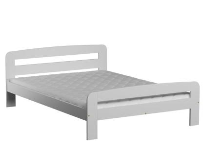 Details zu Doppellbett Massivholzbett Ehebett Bettrahmen 120x200cm Weiß Lattenro