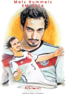 Original Aquarell-Gemälde zur EM2021 